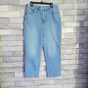 Madewell Light Blue Curvy Perfect Vinetage Straight Leg Jeans Size 31